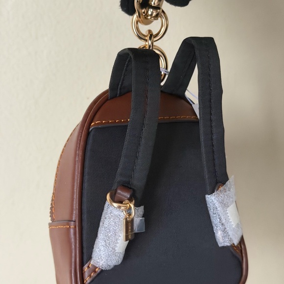 Coach Signature print Mini court Backpack, Bag charm Keychain. NWT. Authentic - Picture 7 of 12